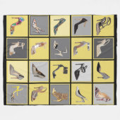 ハイヒールシューズコラージュステレットイエローブランケット フリースブランケット (正面(横))