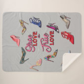 ハイヒールシューズコラージュステレットポンプブランケット シェルパブランケット (正面(横))