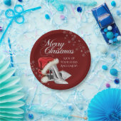 ハイヒールシューズサンタハットクリスマスパーティー ペーパープレート (パーティー)