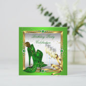 ハイヒールシューズシャンパングリーン金ゴールドシルバー2 招待状 (スタンド正面)