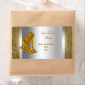 ハイヒールシューズシルバー金ゴールドイベント ラベル (インサイチュ)