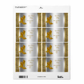 ハイヒールシューズシルバー金ゴールドイベント ラベル (フルシート)