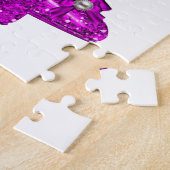 ハイヒールシューズスティレットグリッターピンク ジグソーパズル (側面)