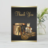 ハイヒールシューズヒョウ金ゴールドサンキューカード サンキューカード (スタンド正面)