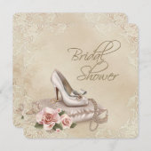 ハイヒールシューズブライダルシャワー 招待状 (正面/裏面)