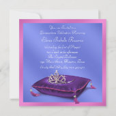 ハイヒールシューズホットピンクパープルキンセアニェラ 招待状 (裏面)
