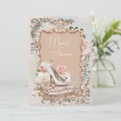 ハイヒールシューズヴィンテージブライダルシャワー 招待状 (スタンド正面)