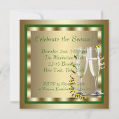 ハイヒールシューズ小妖精や小人クリスマスパーティー 招待状 (裏面)