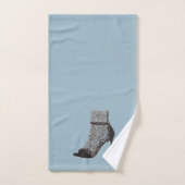 ハイヒールスチレットトス黒浴室タオルセット バスタオルセット (ハンドタオル)