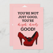 ハイヒールスティレットファッション誕生日 招待状 (正面/裏面)