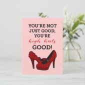 ハイヒールスティレットファッション誕生日 招待状 (スタンド正面)