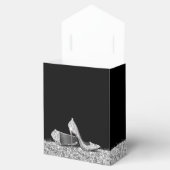 ハイヒールスティレット靴ブラックシルバー誕生日 フェイバーボックス (オープン)