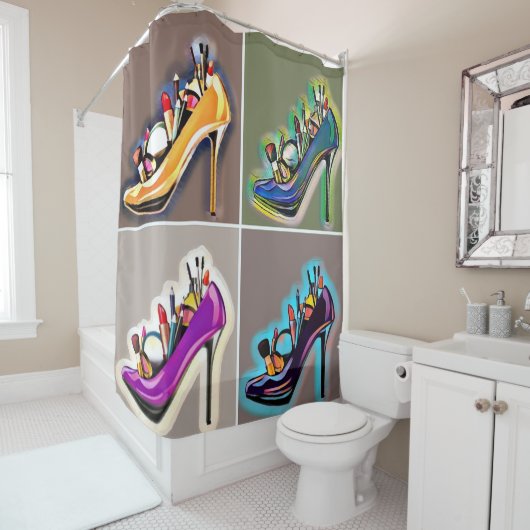 ハイヒールスティレトスメイク シャワーカーテン (インサイチュ)