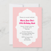 ハイヒールステレオ ファッション 誕生日 招待状 (裏面)