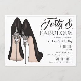 ハイヒールズフォーティ&ファブラス誕生日 招待状