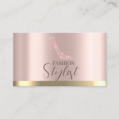 ハイヒールダイヤモンドバラ金ゴールド 名刺 (正面)