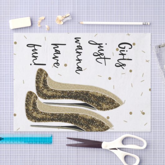 ハイヒールファッションシューズグラム美しいスウィート16 薄葉紙 (クラフト)