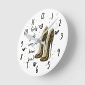 ハイヒールファッションシューズグラム美しい ラウンド壁時計 (傾斜)