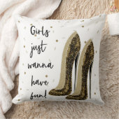 ハイヒールファッションシューズGlam美しい女の子が望む… クッション (ブランケット)