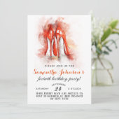 ハイヒールファボラスグラム誕生日招待状 招待状 (スタンド正面)