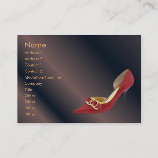ハイヒールプロファイルカード 名刺 (正面)
