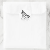 ハイヒールレディースシューズの描画を含むカスタムシール ラウンドシール (バッグ)