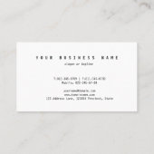 ハイヒール及び主女性の不動産仲介業者のインテリア・デザイナー 名刺 (裏面)