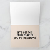 ハイヒール及び夫カードの手錠誕生日 カード (内部)