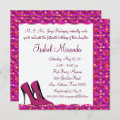 ハイヒール女子15位パーティーキンセアニェラ 招待状 (正面/裏面)