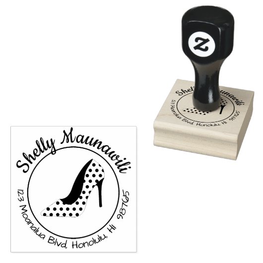 ハイヒール差出人住所ゴムスタンプパーソナライズされた ラバースタンプ (押印)