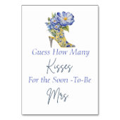 ハイヒール推測いくつのキスブライダルシャワーゲーム テーブルナンバー (裏面)