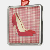 ハイヒール赤 メタルオーナメント (左)