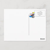 ハイヒール車いすアンプティーの少女 ポストカード (裏面)