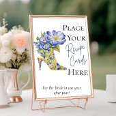 ハイヒール靴ここにレシピカードを置くサイン テーブルナンバー