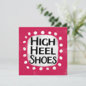 ハイヒール靴グリーティングカード カード (スタンド正面)
