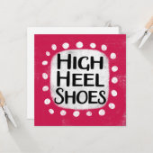 ハイヒール靴グリーティングカード カード (正面/裏面インサイチュ)