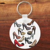 ハイヒール靴コラージスパークルファッションポンプ キーホルダー (正面)