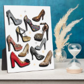 ハイヒール靴コラージスパークルファッションポンプ フォトプラーク (側面)