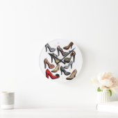 ハイヒール靴コラージスパークルファッションポンプ ラウンド壁時計 (ホーム)