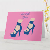 ハイヒール靴サンダー_コーブ カード (黄色い花)