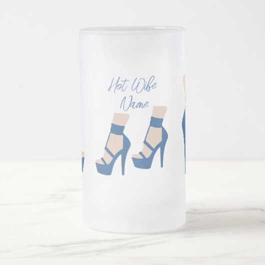 ハイヒール靴サンダー_コーブ フロストグラスビールジョッキ (中央)