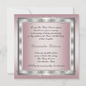 ハイヒール靴ピンクローズキンセアニェラ 招待状 (裏面)