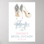 ハイヒール靴ブライダルシャワーウェルカムサインポスター ポスター (正面)