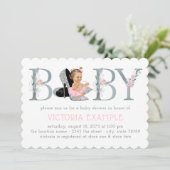 ハイヒール靴ベビーガールシャワー招待状 招待状 (スタンド正面)