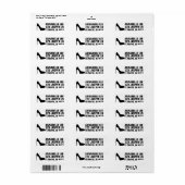 ハイヒール靴差出人住所ラベル ラベル (フルシート)