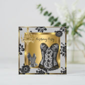 ハイヒール シャンデリア ラック コルセット ブラック2 招待状 (スタンド正面)