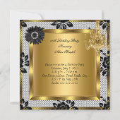 ハイヒール シャンデリア ラレース コルセット ブラック2 招待状 (裏面)