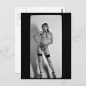 ハイヒール&ストッキングB&Wフォトポストカード ポストカード (正面/裏面)