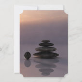 ハイヒール、ワイングラス、禅ストーンリタイアメントパーティー 招待状 (裏面)