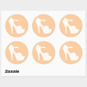 ハイヒール – 桃を上にポンプ ラウンドシール (シート)